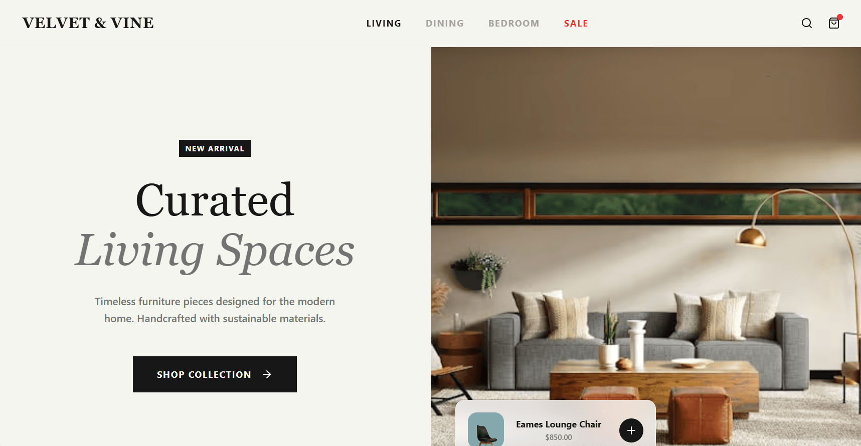 Website mockup