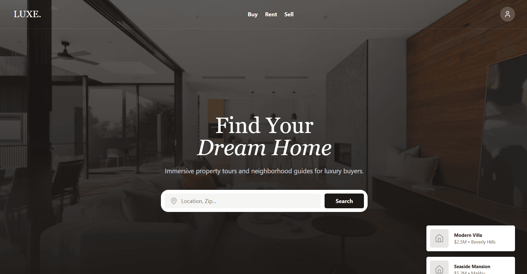 Website mockup